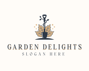 Landscaping Garden Shovel logo design