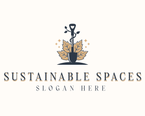 Landscaping Garden Shovel logo design