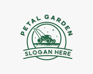 Lawn Care Landscaping Mower logo design