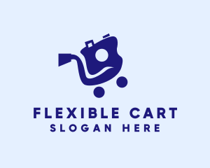 Violet Camera Push Cart logo design