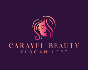 Woman Beauty Hair logo design