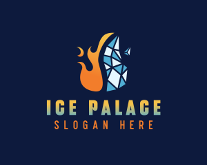 Split Fire Ice logo design