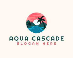 Tropical Island Resort logo design