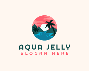 Tropical Island Resort logo design