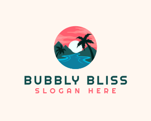 Tropical Island Resort logo design