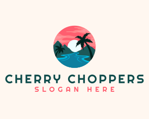 Tropical Island Resort logo design