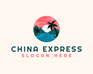 Tropical Island Resort logo design