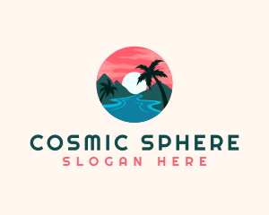 Tropical Island Resort logo design