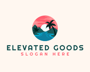 Tropical Island Resort logo design