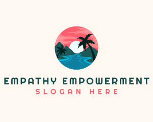 Tropical Island Resort logo design