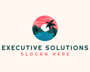 Tropical Island Resort logo design