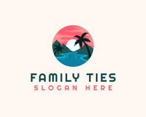 Tropical Island Resort logo design