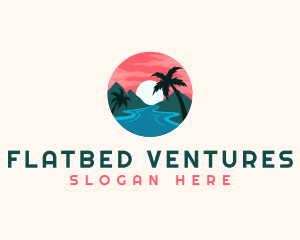 Tropical Island Resort logo design