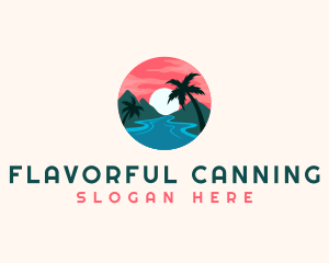 Tropical Island Resort logo design