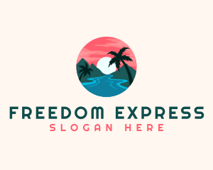 Tropical Island Resort logo design