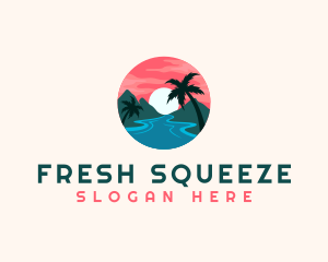 Tropical Island Resort logo design