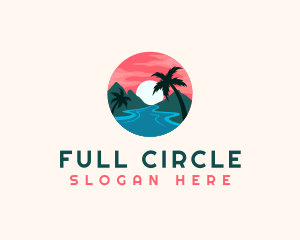 Tropical Island Resort logo design