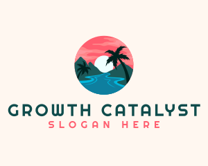 Tropical Island Resort logo design