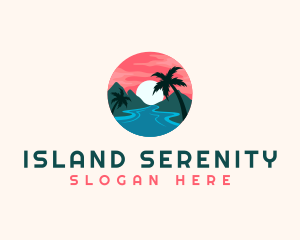 Tropical Island Resort logo design