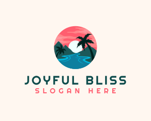 Tropical Island Resort logo design