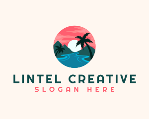 Tropical Island Resort logo design