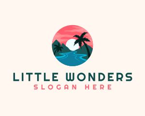 Tropical Island Resort logo design