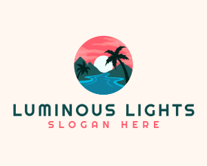 Tropical Island Resort logo design