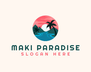 Tropical Island Resort logo design