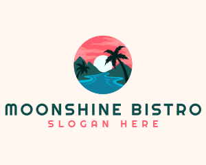 Tropical Island Resort logo design