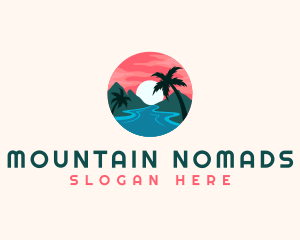 Tropical Island Resort logo design