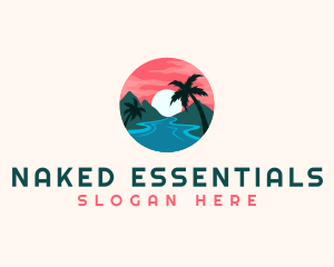 Tropical Island Resort logo design