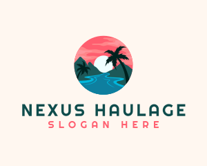 Tropical Island Resort logo design