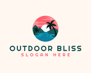 Tropical Island Resort logo design