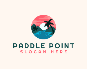 Tropical Island Resort logo design