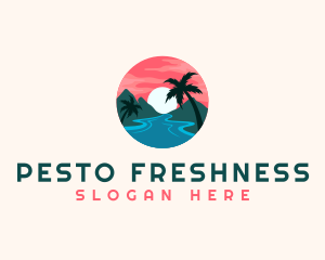 Tropical Island Resort logo design