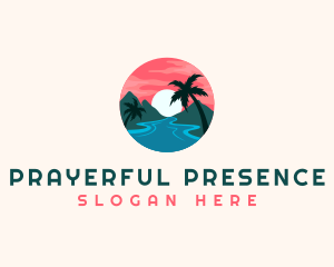 Tropical Island Resort logo design