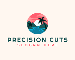 Tropical Island Resort logo design