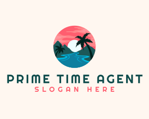 Tropical Island Resort logo design