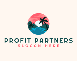 Tropical Island Resort logo design