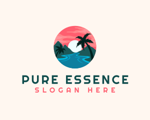 Tropical Island Resort logo design