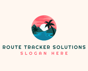 Tropical Island Resort logo design