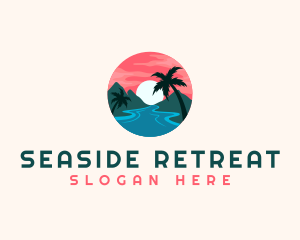 Tropical Island Resort logo design