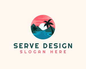 Tropical Island Resort logo design