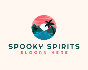 Tropical Island Resort logo design