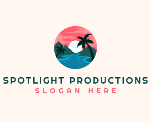 Tropical Island Resort logo design