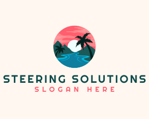 Tropical Island Resort logo design