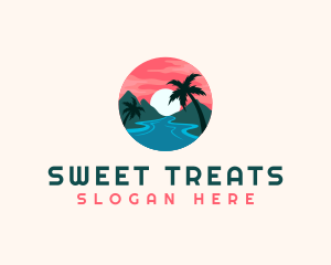 Tropical Island Resort logo design