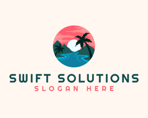 Tropical Island Resort logo design