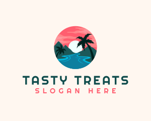 Tropical Island Resort logo design