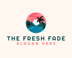 Tropical Island Resort logo design